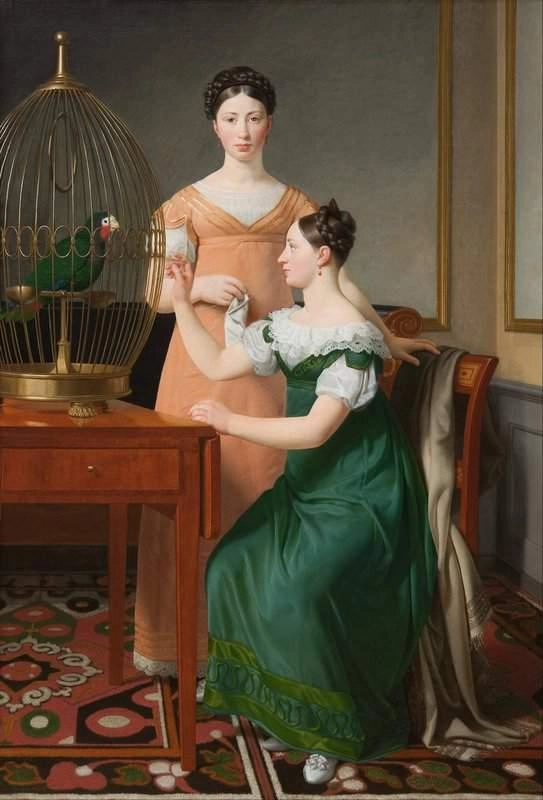 メンデル・レビン・ネイサンソンの長女ベラとハンナ 1820年 by クリストファー・ヴィルヘルム・エッカースバーグ 油絵複製販売