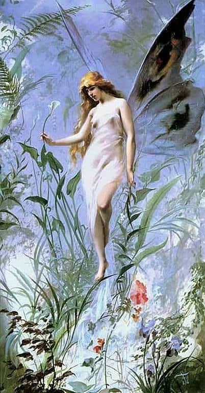 百合の妖精 1888 by ルイス・リカルド・ファレロ 油絵複製販売