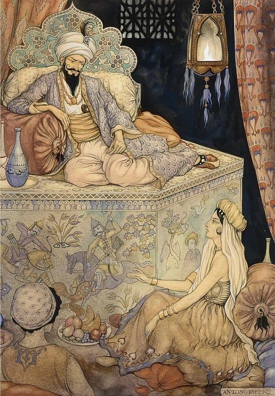 シェヘラザード女王からシャフリヤール王への物語 by アントン・ピーク 油絵複製販売