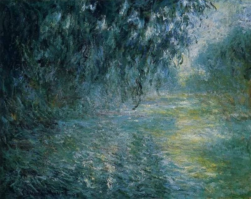雨のセーヌ川の朝、1897 年 by クロード・モネ 油絵複製販売