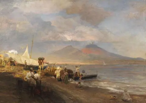 Die Bucht Von Neapel Mit Blick Auf Den Vesuv 1881