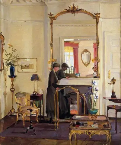 Interior com a Sra. Charles Burnand 1919