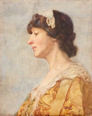 Naisen muotokuva mahdollisesti neiti Laurence Alma-tadema Taiteilijan sisar