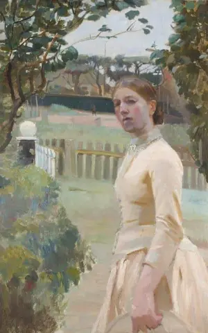 Anna Ancher I Haven P Markvej Anna Ancher In De Tuin Markvej