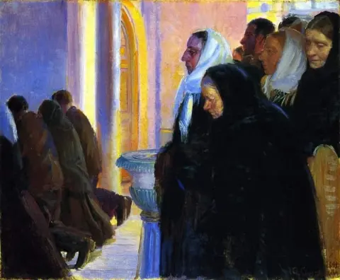 Kommunion in der Skagens-Kirche 1899