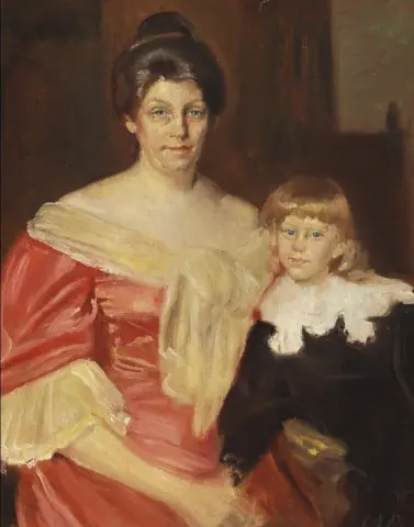 Dubbelporträtt av Henny Brodersen