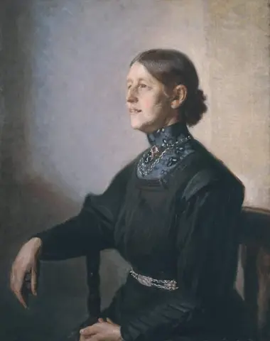 صورة لزوجة الفنانة الرسامة آنا أنشر أوائل عام 1900
