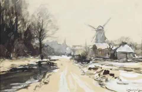 A Path Along A Canal In Winter 1