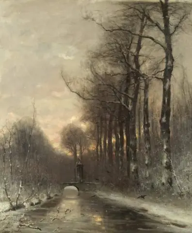 Река зимой
