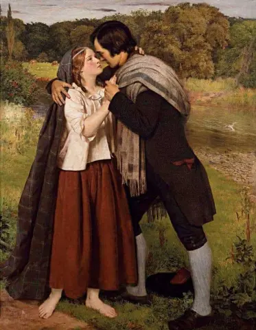 La separazione di Burns e Highland Mary 1858