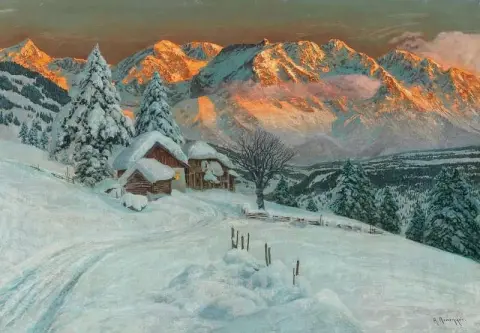 Sonnenuntergang في دن Winterlichen بيرغن