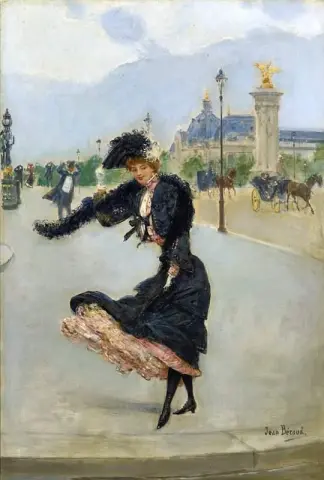 Elegant vor dem Grand Palais an der Alexandre-III-Brücke