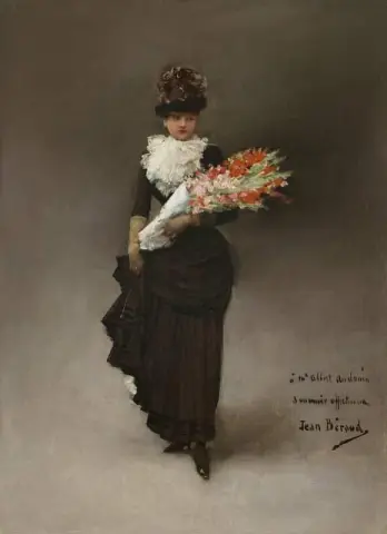 Junge Frau, Mit, Blumenstrauß