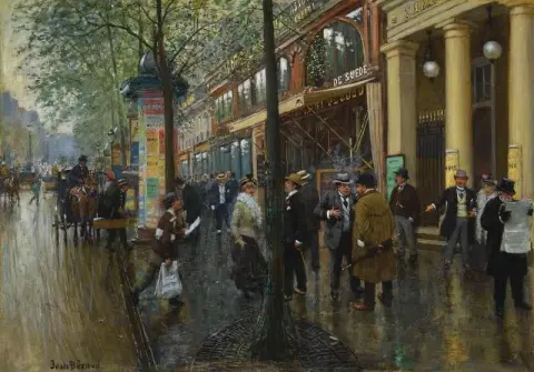 Die Grands Boulevards Das Theater Des Varietes Ca. 1896