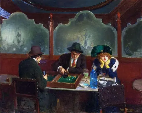 Backgammon-Spieler ca. 1909