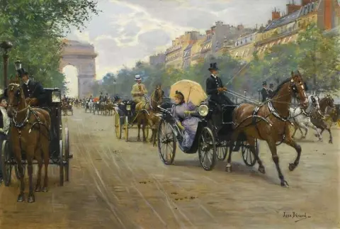 Szene auf den Champs-Élysées