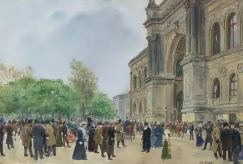 El día de la inauguración del salón.