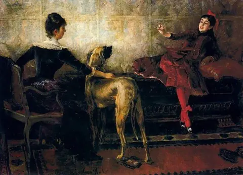 Porträtt av de unga damerna Yvonne och No Lle Guiguer De Prangins 1886