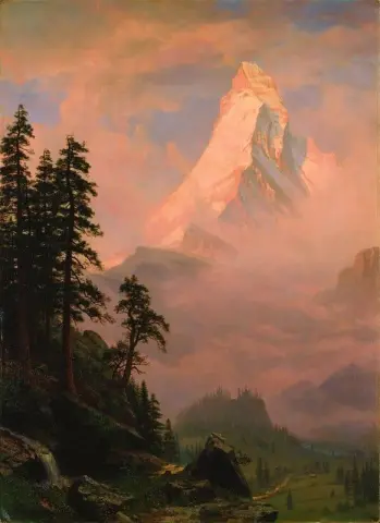 Zonsopgang op de Matterhorn, ca. 1875