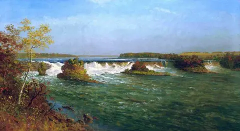 De watervallen van Sint Antonius ca. 1887