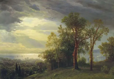Uitzicht op de Hudson 1870