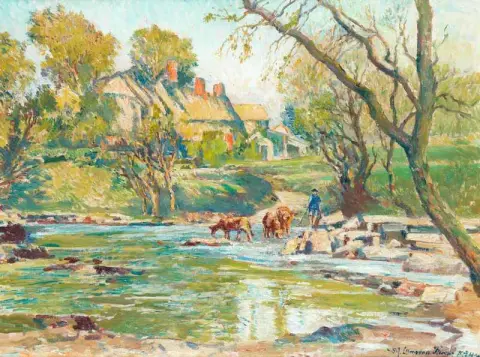 Tarr Steps Near Dulverton Somerset 1934