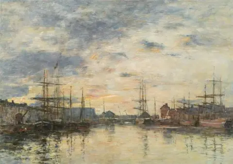 Fecamp Le Bassin Au Coucher Du Soleil 1894
