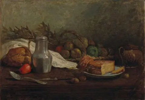 Stillleben mit einem Blechkrug 1855