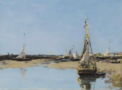 Trouville. Les Jetees Maree Basse Ca. 1877-81