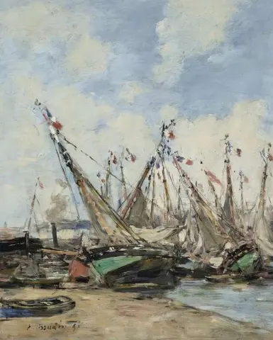 Veleiros Trouville Le Port encalhados em 1890