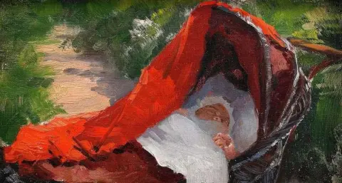 Sogni d'oro - Bambino nella carrozzina
