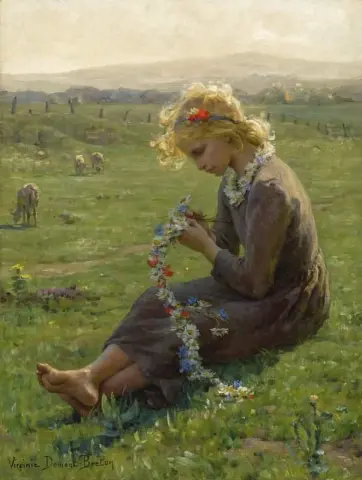 Little Girl The Girl of Field Flowers 1892