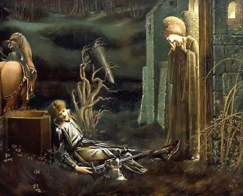 Lancelot vid den heliga gralens kapell 1895-96