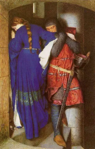هيليليل وهيلدبراند اللقاء على سلالم البرج 1864
