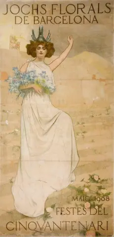 Йохс Флоралс Де Барселона. Фестес дель Чинквантенари 1908 г.