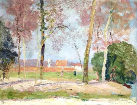 Figurer In The Woods ca. 1920