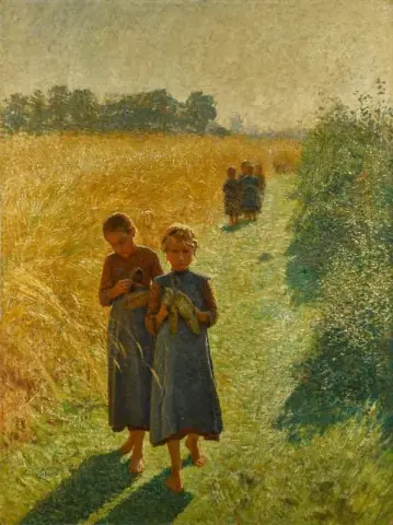 Flickor på fältet 1892