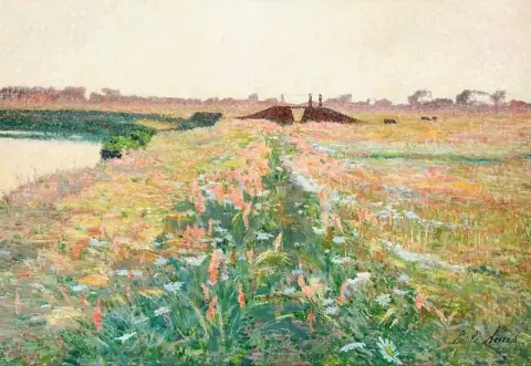 La vista floral del río Lily 1893