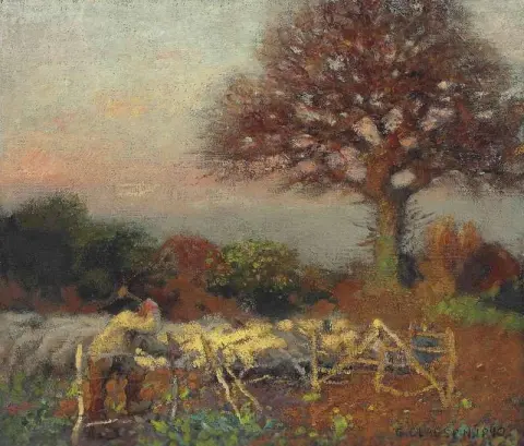 清晨的羊圈 1890