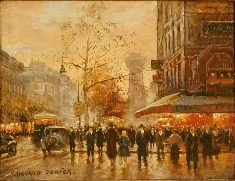 Parijs café van de vrede
