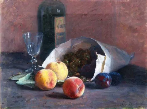 Bodegón con frutas