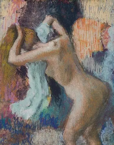 Etter badende kvinne tørker ca 1890-95