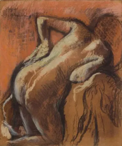 Etter badende kvinne tørker ca. 1892