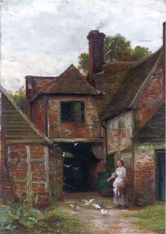 Alimentando a las palomas 1880