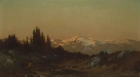Berglandschap bij zonsopgang