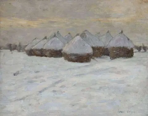 Pajares en la nieve 1901