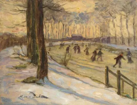 Patinadores en el río Ca. 1910