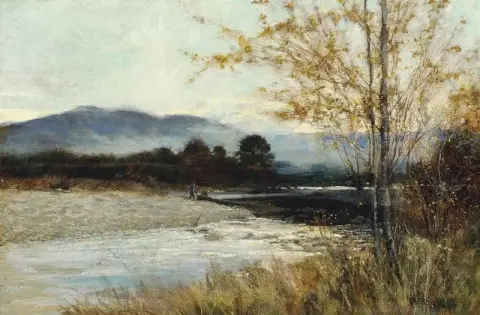 Soluppgång på Loch Lomond Skottland 1882