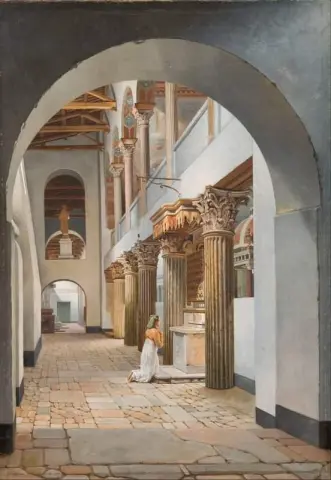 Utsikt over kirken San Lorenzo Fuori Le Mura 1815
