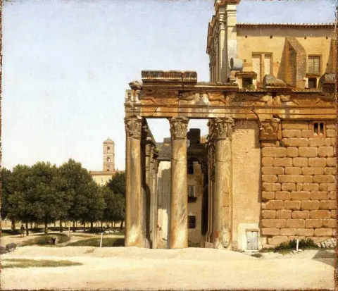 Utsikt over Via Sacra Roma 1814